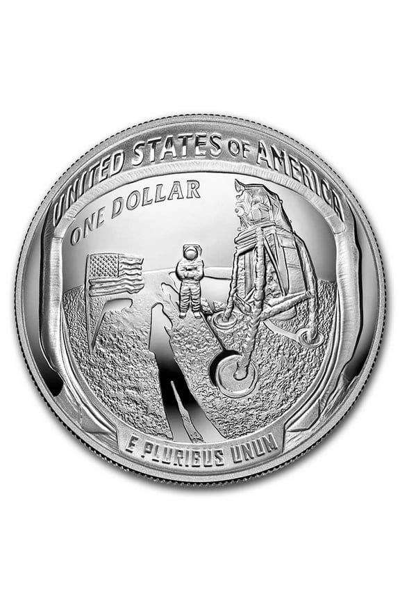 2019-P Apollo 11 50th Anniversary $1 Silver Proof (Box & COA)