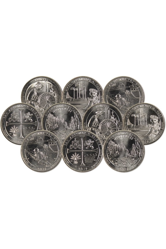2019 P&D National Park Quarter 10 Coin Set Uncirculated