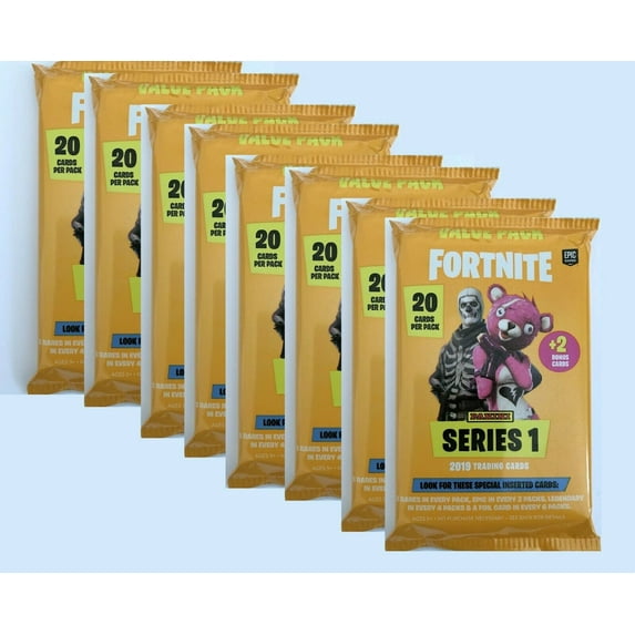 2019 PANINI FORTNITE SERIES 1 TRADING CARDS-VALUE PACK 176 CARDS (8 PACKS x 22)