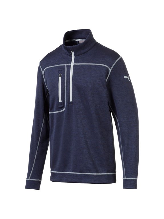 2019 PUMA GO LOW 1/4 ZIP PEACOAT HEATHER-QUARRY - M