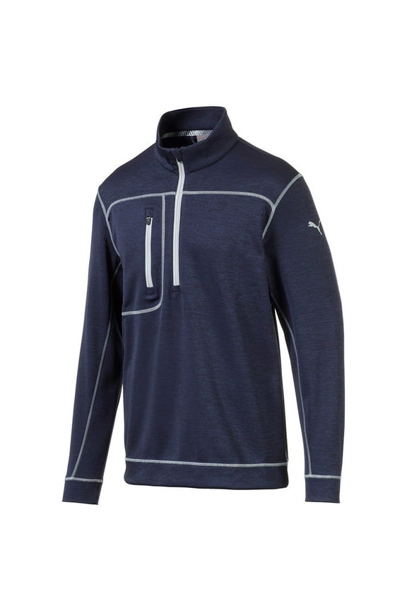 2019 PUMA GO LOW 1/4 ZIP PEACOAT HEATHER-QUARRY - M