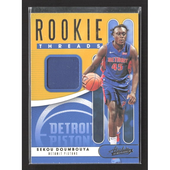 2019 Panini Absolute Memorabilia Rookie Threads Sekou Doumbouya RT-SKD Detroit Pistons Basketball Card