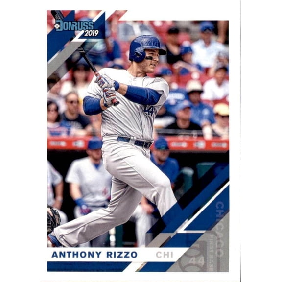 2019 Panini Donruss Base #187 Anthony Rizzo Chicago Cubs Baseball Card