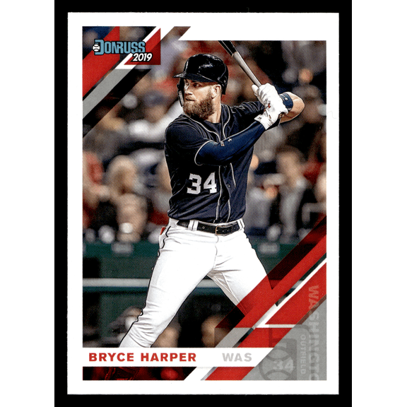 2019 Panini Donruss Bryce Harper #183 Washington Nationals MLB Baseball Trading Card