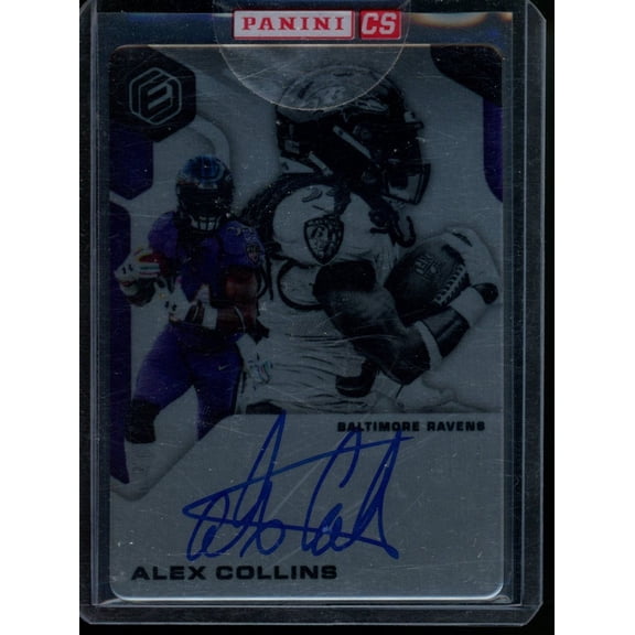 2019 Panini Elements Alex Collins SS-AC 125/135 Auto Near Mint Ravens Football Card Baltimore Ravens NFL Autographed Football Trading Card
