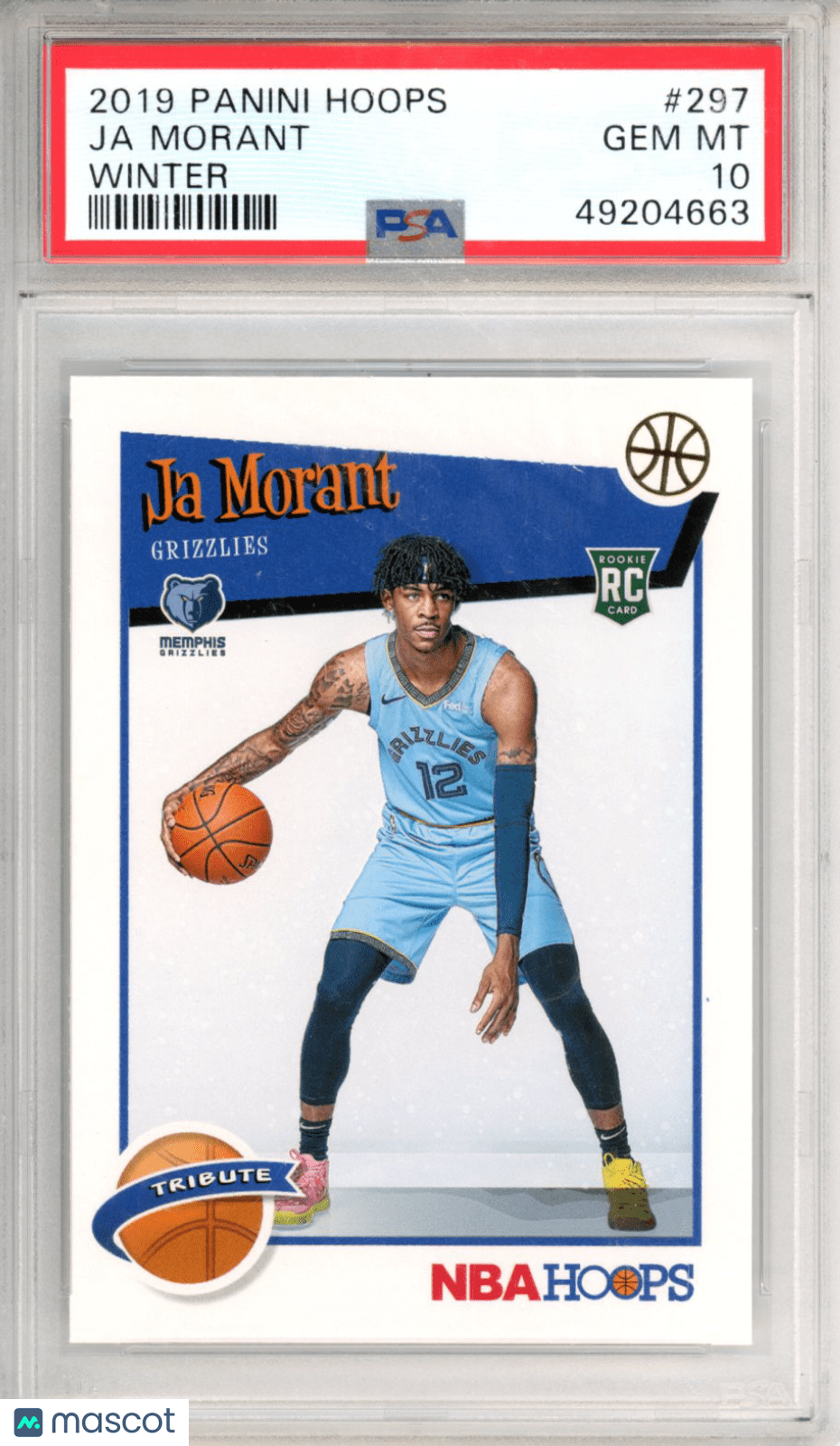2019 panini Ja Morant Blue 99枚限定RC PSA10 2019 Panini Chronicles Ja Morant #116 w/Young Dolph PSA 10
