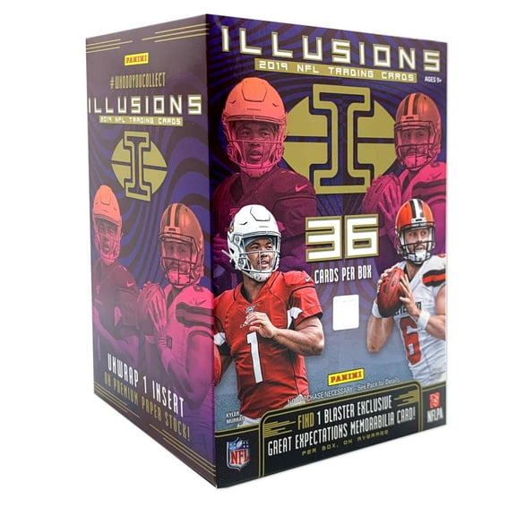 2019 Panini Illusions NFL Football Trading Cards Blaster Box- 36 Cards Total