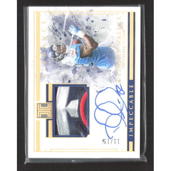 2019 Panini Impeccable Delanie Walker #EV-DW /15 Autograph Patch