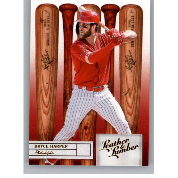 2019 Panini Leather and Lumber Embossed #98 Bryce Harper Bat NM-MT Philadelphia Phillies Baseball