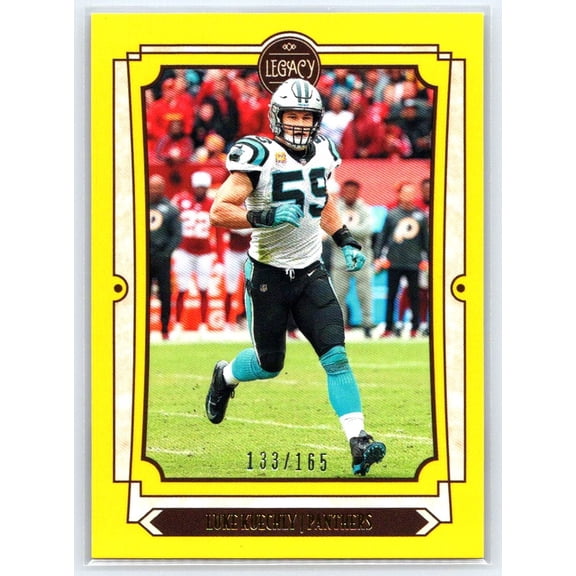 2019 Panini Legacy Luke Kuechly #16 Yellow SN