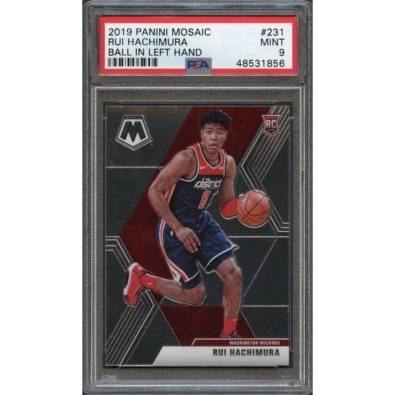2019 Panini Mosaic #231 Rui Hachimura Ball In Left Hand PSA 9 Mint RC