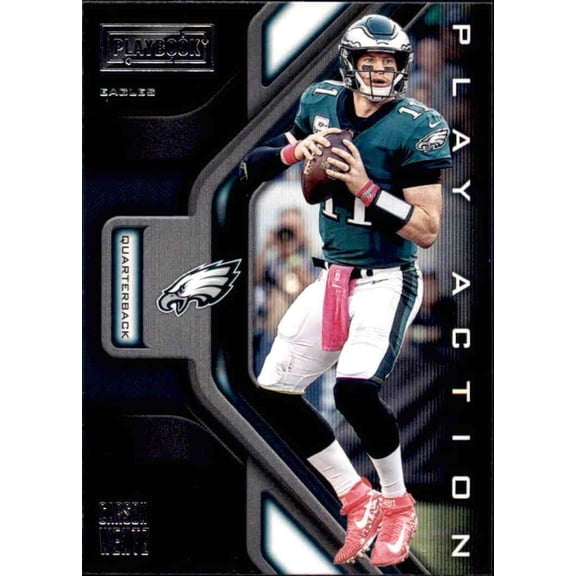 2019 Panini Playbook Play Action #9 Carson Wentz Philadelphia Eagles Football Card Philadelphia Eagles NFL Football Trading Card