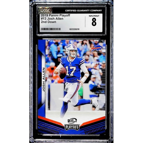 2019 Panini Playoff 2nd Down S49 #8 Josh Allen Buffalo Bills CGC 8 NM-MT