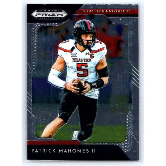 2019 Panini Prizm Draft Picks Patrick Mahomes II Texas Tech Red Raiders #72 Football Trading Card