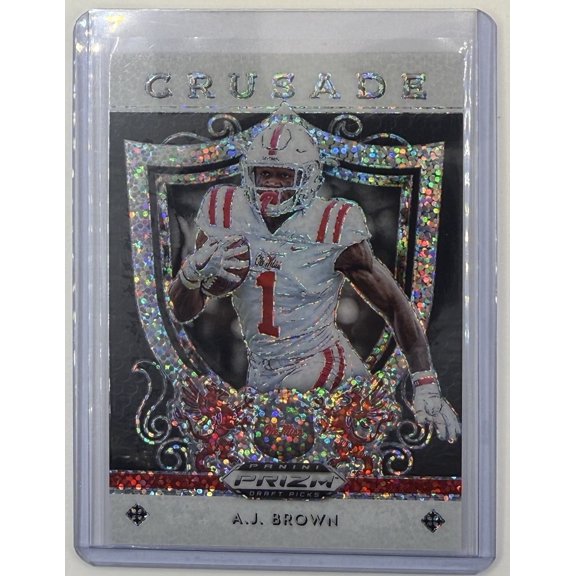 2019 Panini Prizm Draft Picks White Sparkle Prizm #5 A.J. Brown Rookie Short Print Limited Edition Insert Ole Miss Rebels NFL Football Trading Card