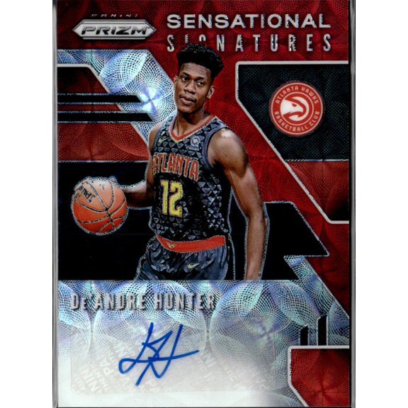 2019 Panini Prizm Sensational Signatures De'Andre Hunter #SS-DAH Atlanta Hawks NBA Autographed Basketball Trading Card