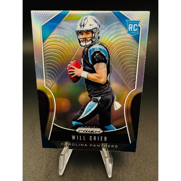 2019 Panini Prizm Will Grier #305 Silver Prizm Short Print Rookie Insert Carolina Panthers NFL Football Trading Card