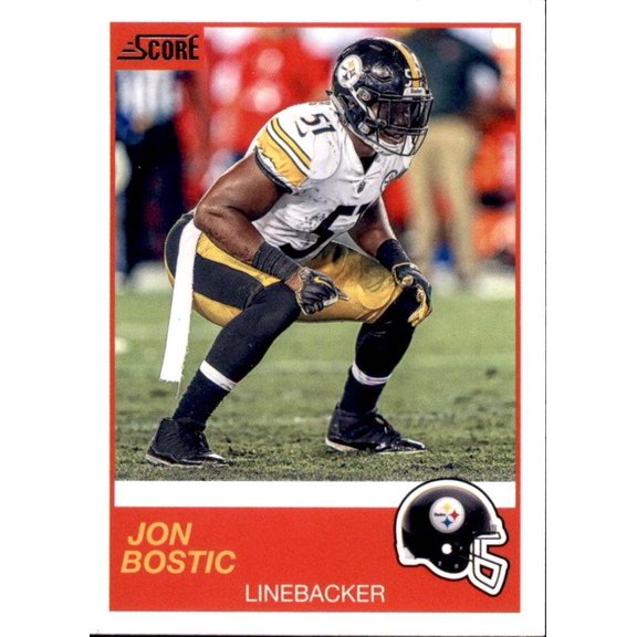 2019 Panini Score Base Set Jon Bostic #120 Pittsburgh Steelers Football Card Pittsburgh Steelers NFL Football Trading Card
