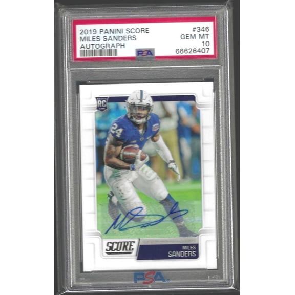 2019 Panini Score Miles Sanders #346 Autograph PSA 10