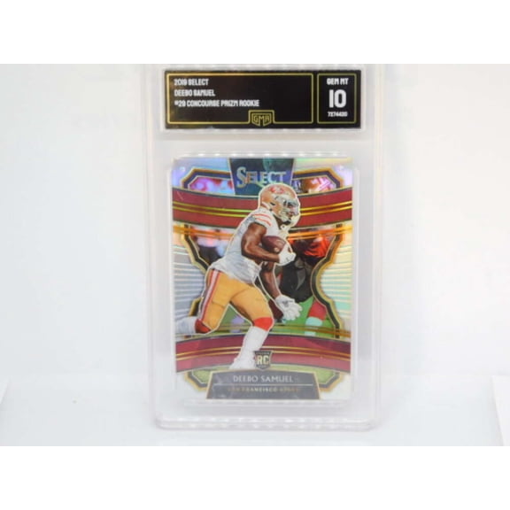 2019 Panini Select Concourse Silver Prizm Rookie RC #29 Deebo Samuel San Francisco 49ers GMA 10 Serial Number May Vary