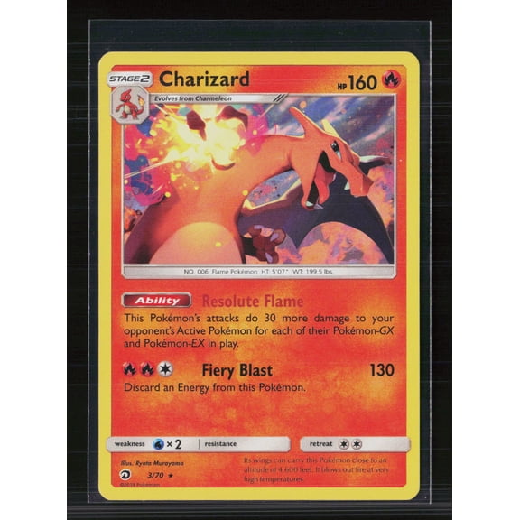 2019 Pokemon Detective Pikachu Charizard Holo Rare Trading Card #3/70