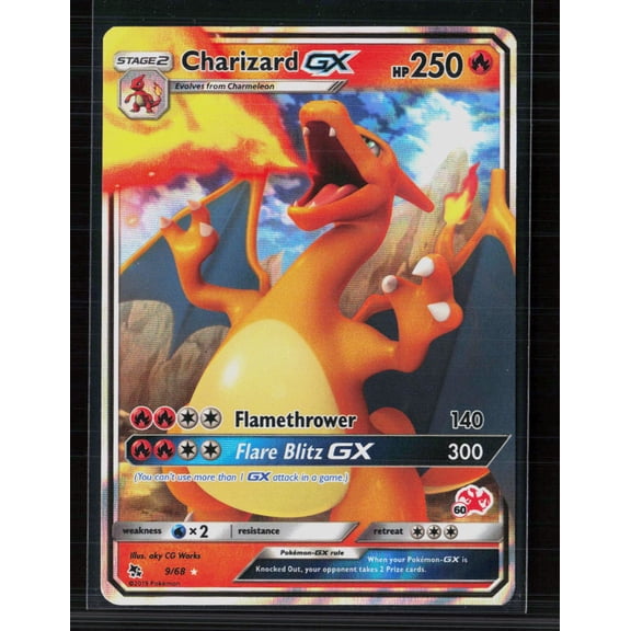 2019 Pokemon Hidden Fates Charizard GX Holo Rare Trading Card #9/68