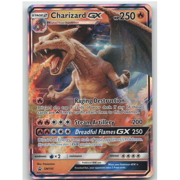 2019 Pokemon Sun & Moon Promos Black Star Promo Charizard GX SM195 English Trading Card