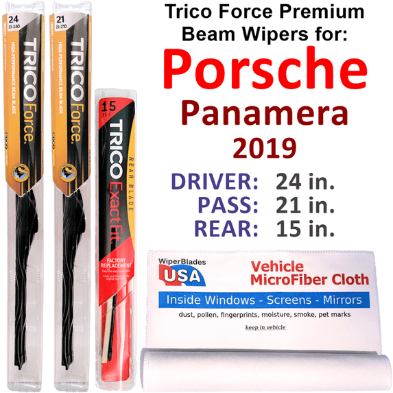 2019 Porsche Panamera Performance Beam Wipers (Set of 3) w/Rear Wiper