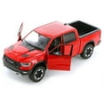 thumbnail image 1 of 2019 RAM 1500 Rebel Crew Cab Pickup Truck Red 1/24 Diecast Model Car by Motormax, 1 of 7