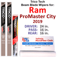 thumbnail image 1 of 2019 Ram ProMaster City Beam Blade Wipers (Set of 3) w/Rear Wiper, 1 of 3