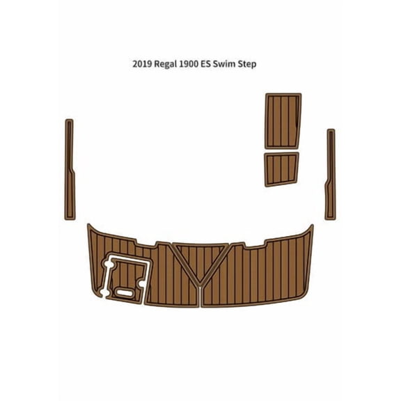 2019 Regal 1900 ES Swim Platform Step Pad Boat EVA Foam Faux Teak Deck Floor