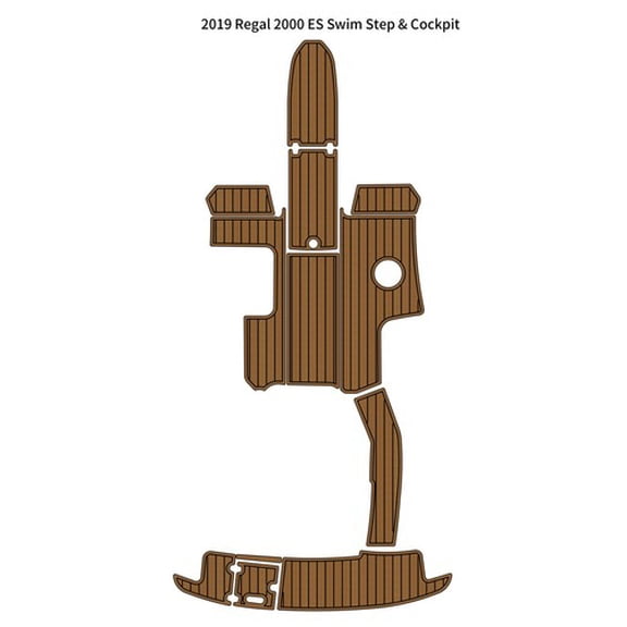 2019 Regal 2000 ES Swim Platform Cockpit Pad Boat EVA Foam Teak Deck Floor Mat