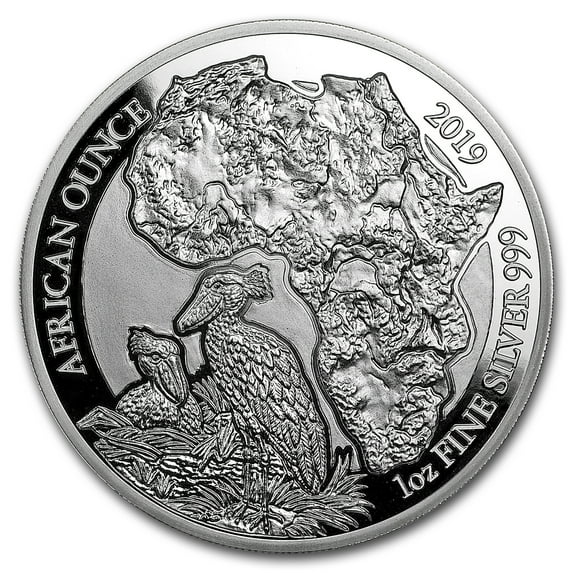 2019 Rwanda 1 oz Silver African Shoebill Proof