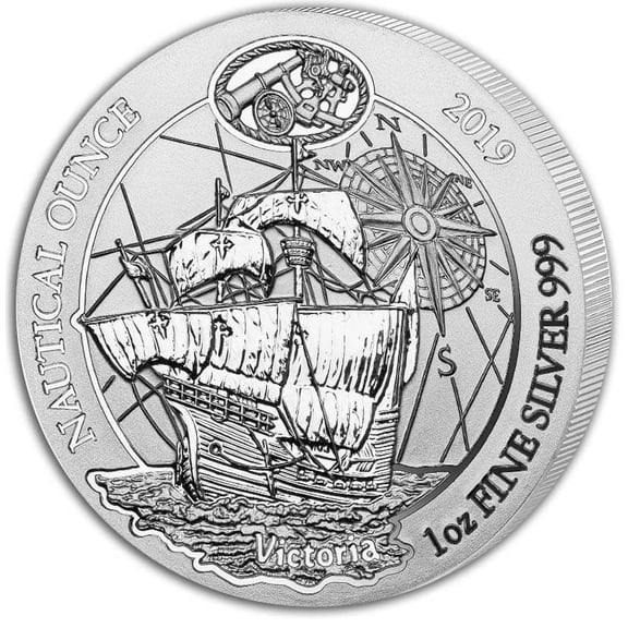2019 Rwanda 1 oz Silver Nautical Ounce Victoria BU