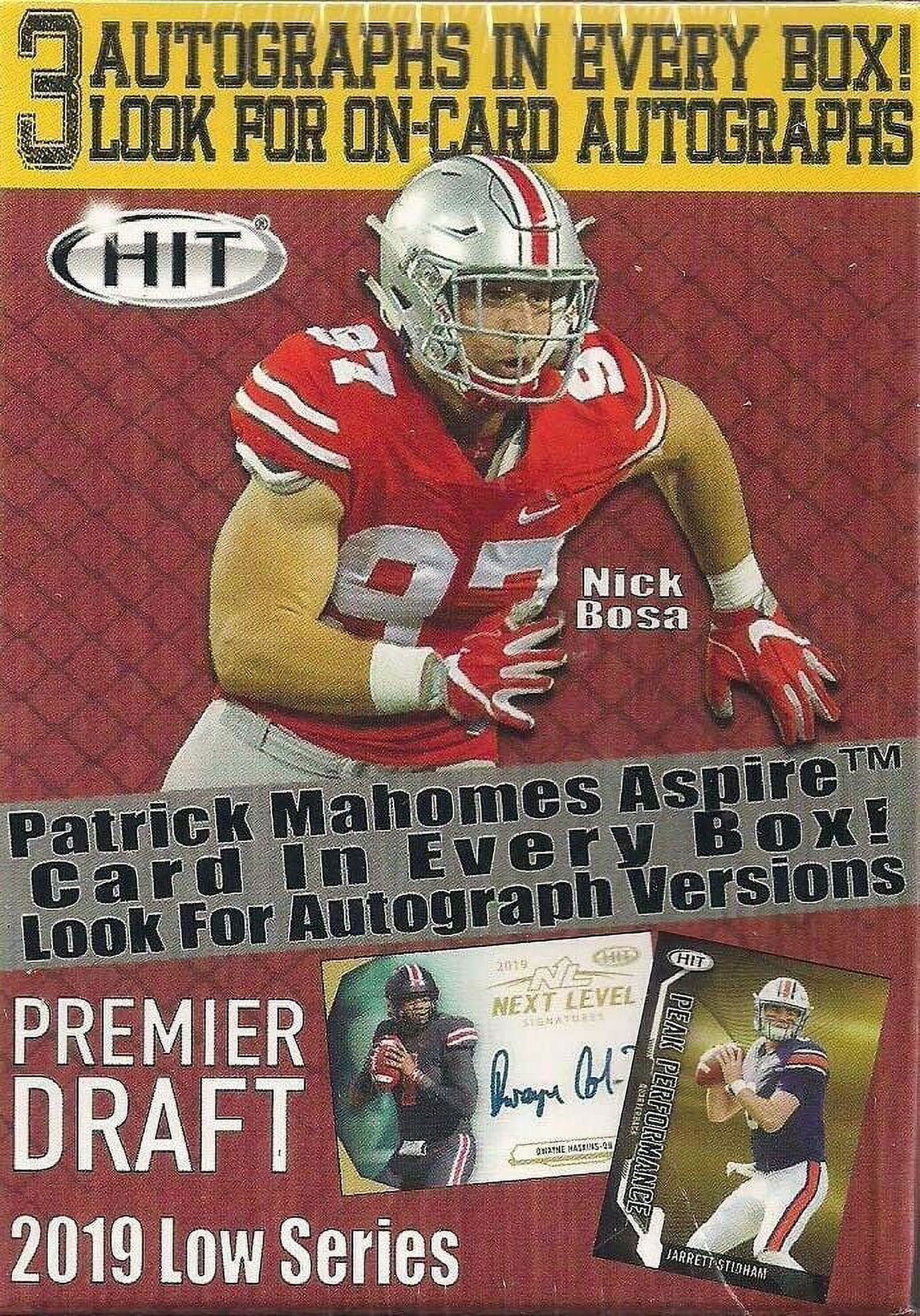 2020 Sage Hit Premier Draft High Series Football Checklist, Boxes