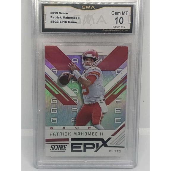 2019 Score EPIX GAME #EG3 Patrick Mahomes II Kansas City Chiefs GMA 10 Panini Trading Card