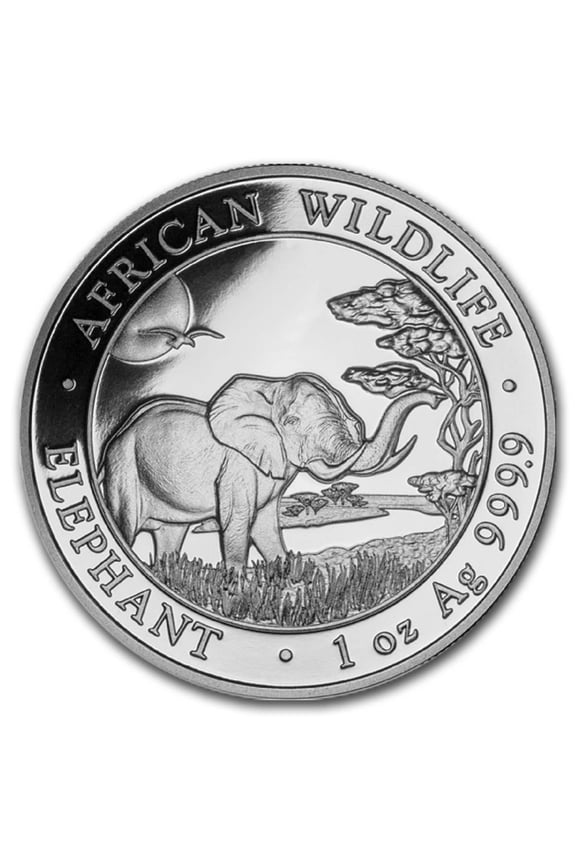 2019 Somalia 1 oz Silver Elephant BU