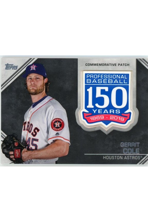 2019 TOPPS UPDATE 150TH ANNIVERSARY MANUFACTURED PATCH RELICS #AMP-GC GERRIT COLE HOUSTON ASTROS
