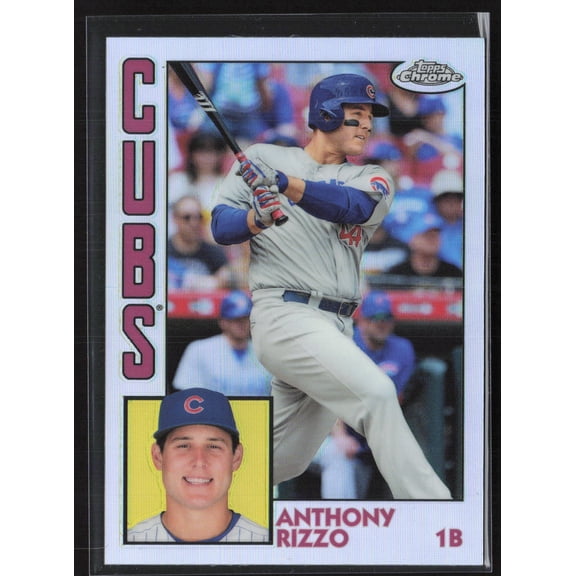 2019 Topps Chrome Anthony Rizzo Chicago Cubs #84TC-9 1984 Topps Baseball 35th Anniversary Baseball Card