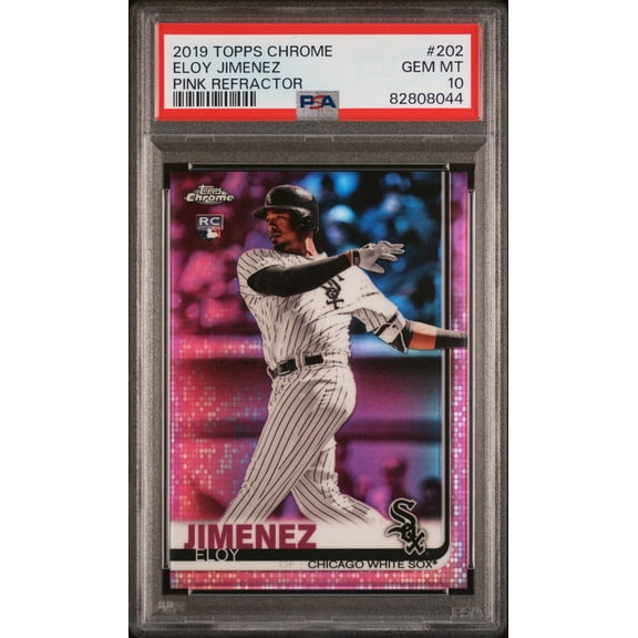 2019 Topps Chrome Pink Refractor Eloy Jimenez #202 RC PSA 10