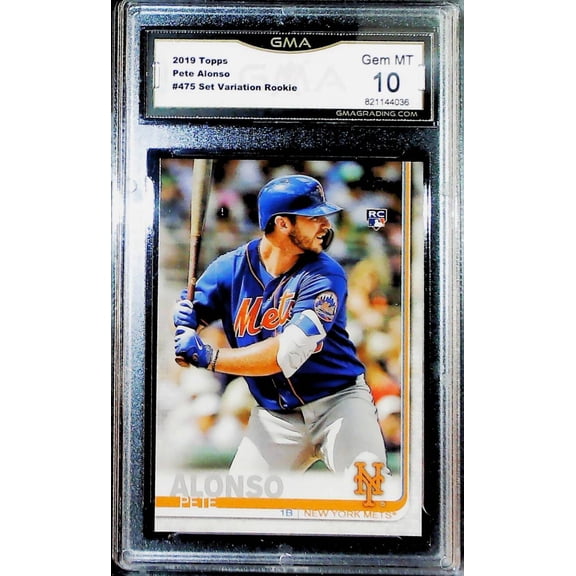 2019 Topps Complete Sets Variation #475 Pete Alonso RC Rookie New York Mets GMA 10 GEM MINT