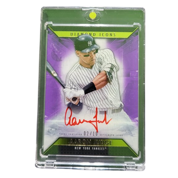 2019 Topps Diamond Icons Aaron Judge #RI-AJ Red Ink /10 New York Yankees MLB Autographed Baseball Trading Card