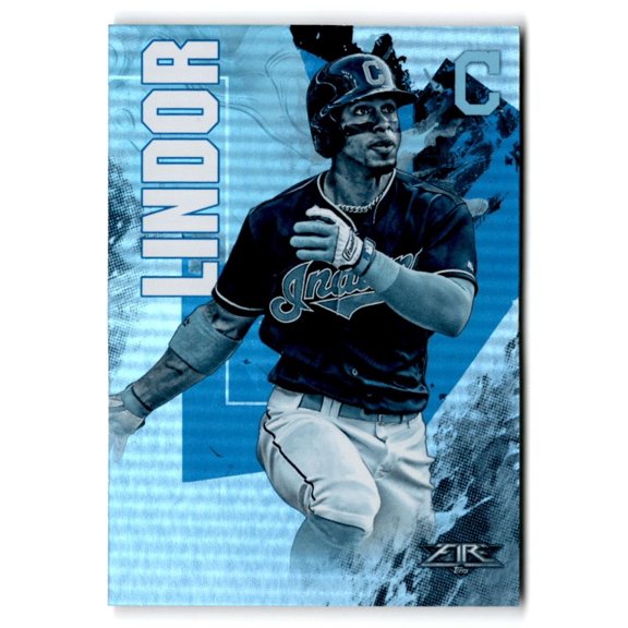 2019 Topps Fire Blue Chip #113 Francisco Lindor NM-MT Cleveland Indians Baseball Card Cleveland Indians MLB Baseball Trading Card