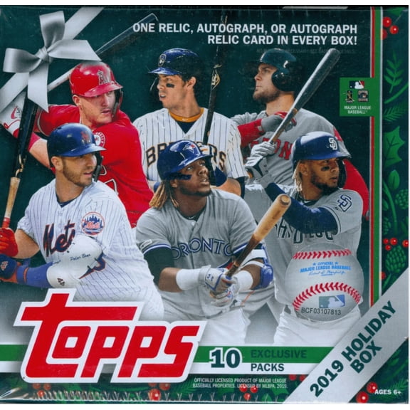 2019 Topps Holiday Baseball Factory Sealed Mega Box 1 Auto or Mem