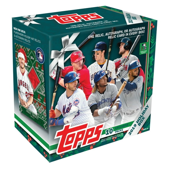 2019 Topps Holiday Baseball Mega Box- 5 Metallic Holiday Parallels