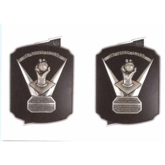 2019 Topps MLB Stickers #86/196 Blake Snell/Jacob deGrom/Shohei Ohtani Tampa Bay Rays/New York Mets/Los Angeles Angels MLB Sticker Trading Card