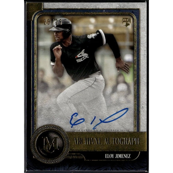 2019 Topps Museum Collection Eloy Jimenez AA-EJ Auto RC 23/25 Chicago White Sox Baseball Card
