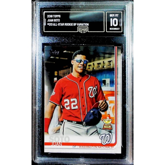2019 Topps SP Variation #213 Juan Soto Rookie Cup Washington Nationals GMA 10 GEM MINT