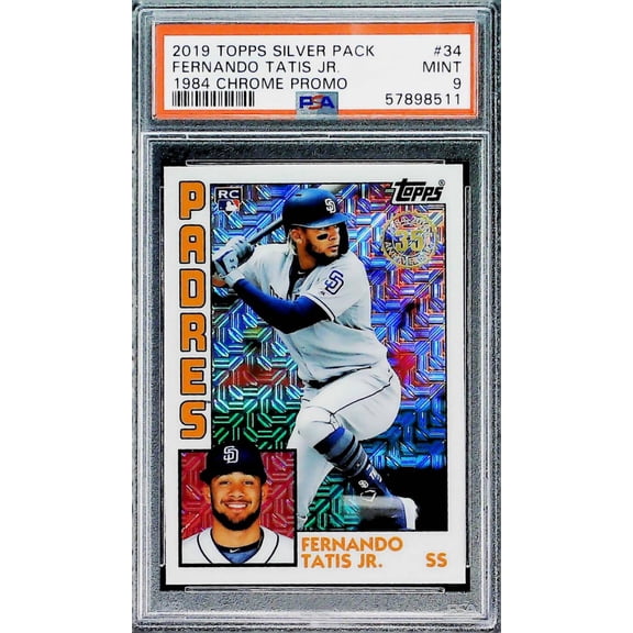 2019 Topps Silver Pack Chrome 1984 Promo Fernando Tatis Jr. #34 RC PSA 9 Mint Trading Card