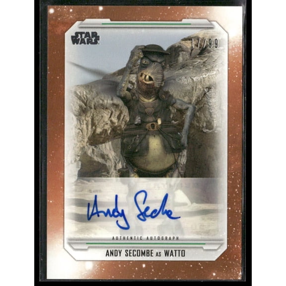 2019 Topps Star Wars Skywalker Saga Watto Andy Secombe Auto 17/99 #A-ASW